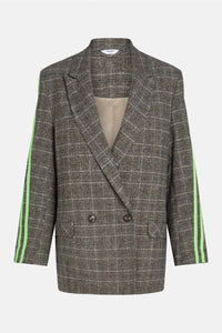 blazer | N1517 -grijs geruit met groene streep