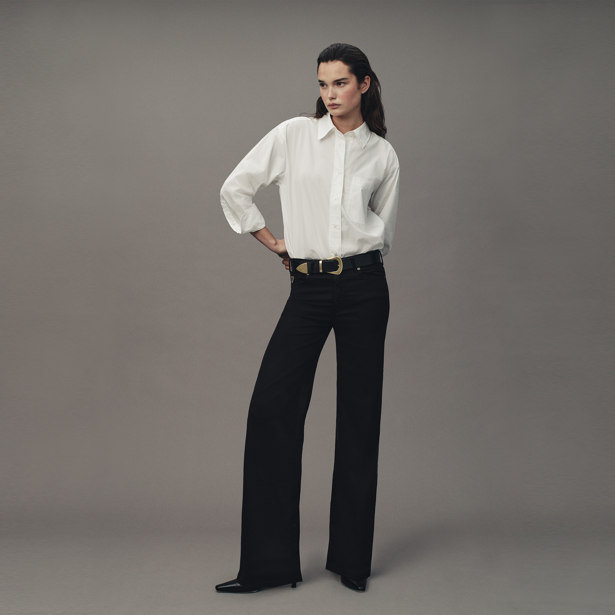 broek | PALAZZO leia soft - zwart