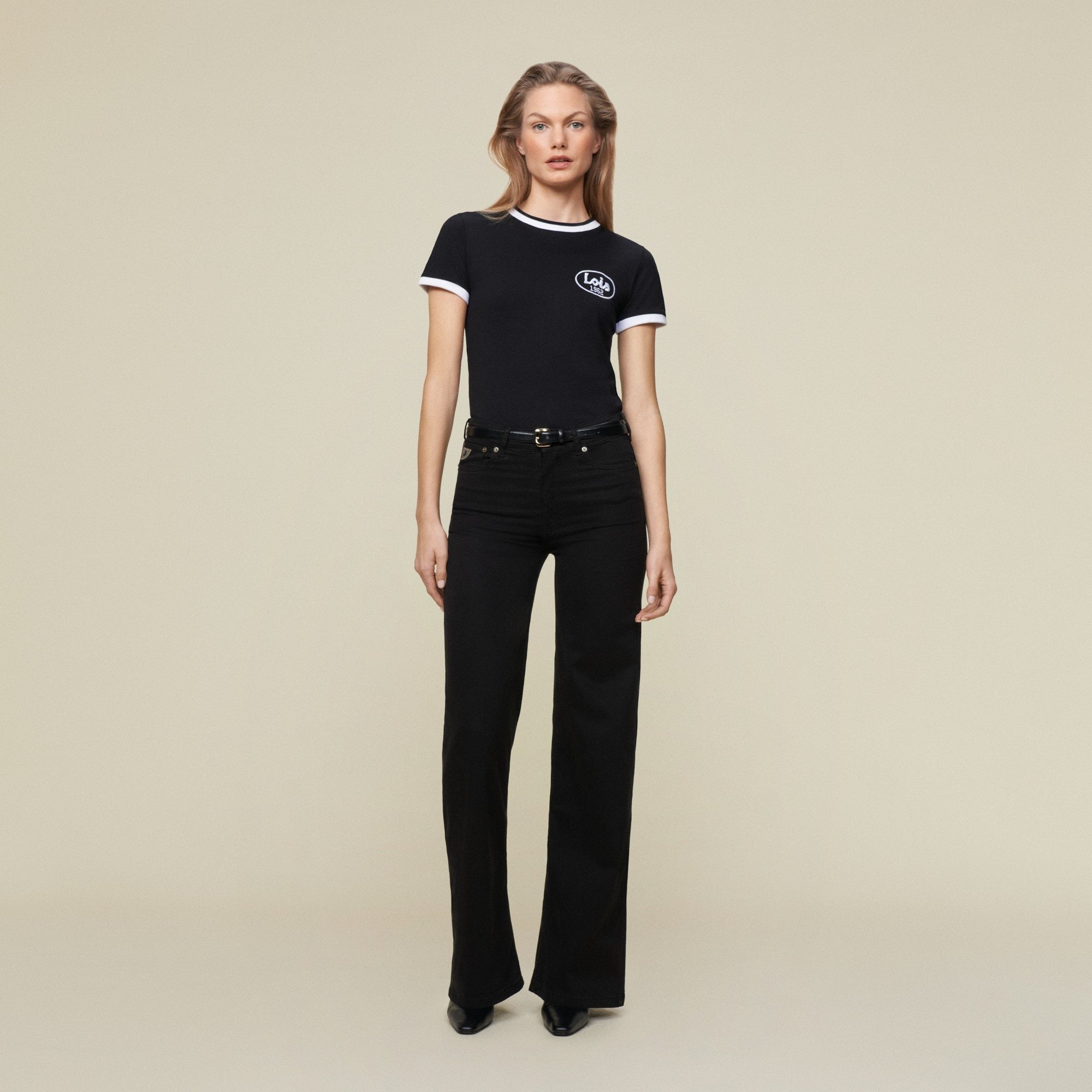 broek | PALAZZO leia soft - zwart